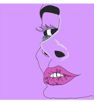 illustration of lips