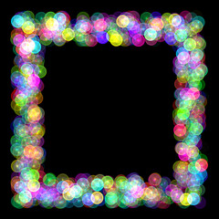 Fototapeta premium Frame of multi-colored bubbles. Illustration.