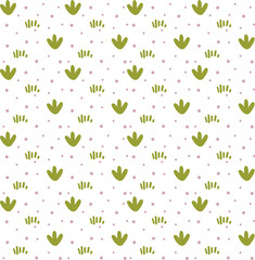 Simple Cartoon Grass Seamless Pattern