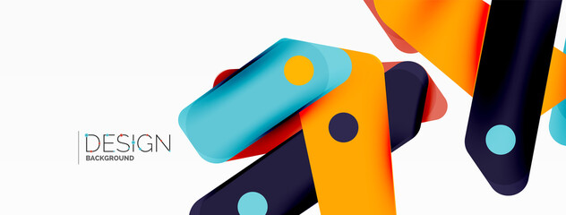 Creative geometric wallpaper. Minimal abstract background. Color bright overlapping lines composition vector illustration for wallpaper banner background or landing page