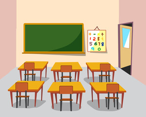classroom background illustration vector