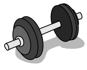 Dumbbell clipart vector