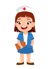 Nurse illustration cute girl