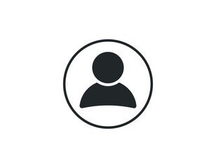 User profile icon in trendy flat design
