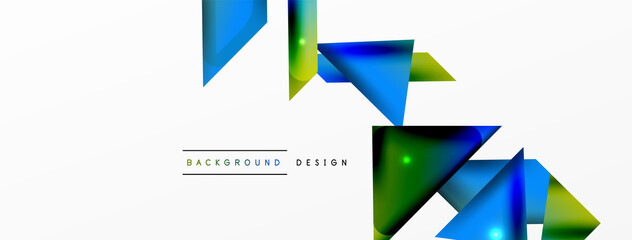 Abstract background. Simple color geometric shapes composition with 3d effect, lights and shadows. Vector Illustration For Wallpaper, Banner, Background, Card, Book Illustration, landing page