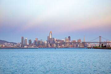 Fototapeta na wymiar scenic sunrise in San Francisco