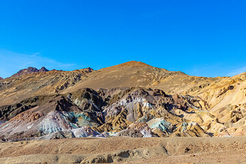 scenic landscape at Artist's palette in the death valley