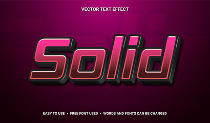 Solid Editable Vector Text Effect