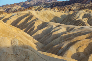 Fototapeta na wymiar scenic view of Zabrskie point in the death valley in sunset mood
