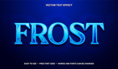 Frost Editable Vector Text Effect