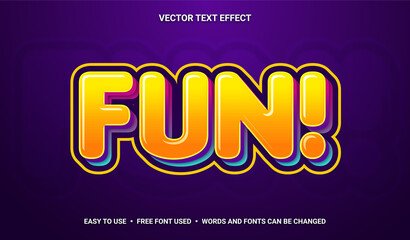 Fun! Editable Vector Text Effect