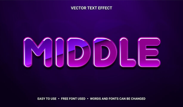Middle Editable Vector Text Effect