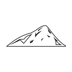Mountain icon Logo Template Vector illustration design