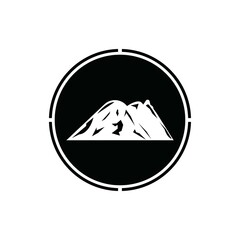 Mountain icon Logo Template Vector illustration design
