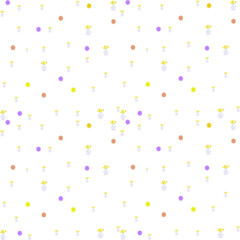 floral pattern from geometric shapes on a white background