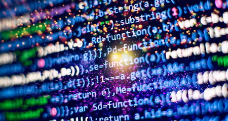 Database bits access stream visualisation. Php language and coding function developer