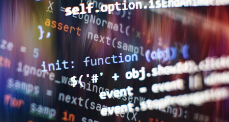 Database bits access stream visualisation. Php language and coding function developer