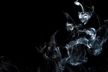 smoke overlay effect. smoke texture overlay. fog overlay effect. realistic smoke background. atmosphere overlay effect. Isolated black background. Misty fog effect. fume, vapor overlay. steam overlay.