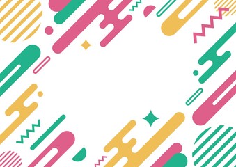 幾何学模様　背景　ポップ　バックグラウンド　メンフィス　ジオメトリック