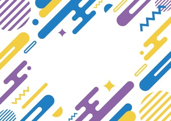 幾何学模様　背景　ポップ　バックグラウンド　メンフィス　ジオメトリック