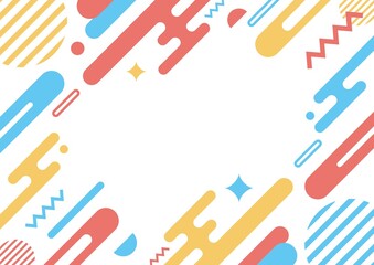 幾何学模様　背景　ポップ　バックグラウンド　メンフィス　ジオメトリック