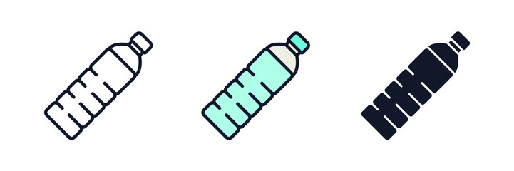 Water bottle icon symbol template for graphic and web design collection logo vector illustration