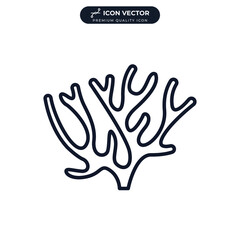 coral reefs icon symbol template for graphic and web design collection logo vector illustration