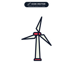 wind turbine icon symbol template for graphic and web design collection logo vector illustration