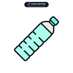 Water bottle icon symbol template for graphic and web design collection logo vector illustration