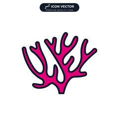 coral reefs icon symbol template for graphic and web design collection logo vector illustration