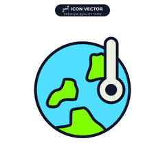 global warming icon symbol template for graphic and web design collection logo vector illustration