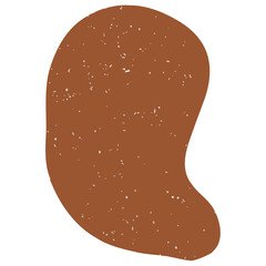 Hand drawn abstract organic shape with grainy texture. Abstract blob organic shape. Creative contemporary aesthetic abstract doodle elements vector illustration.