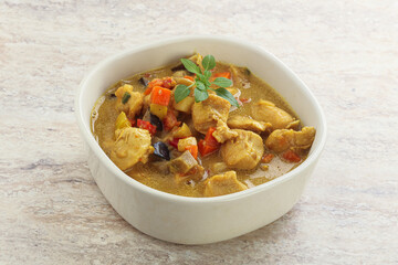 Thai yellow curry with chicken