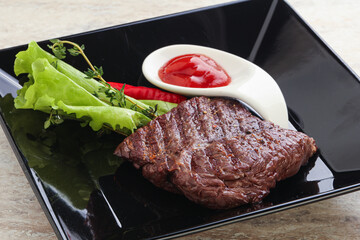 Grilled machete skirt beef steak