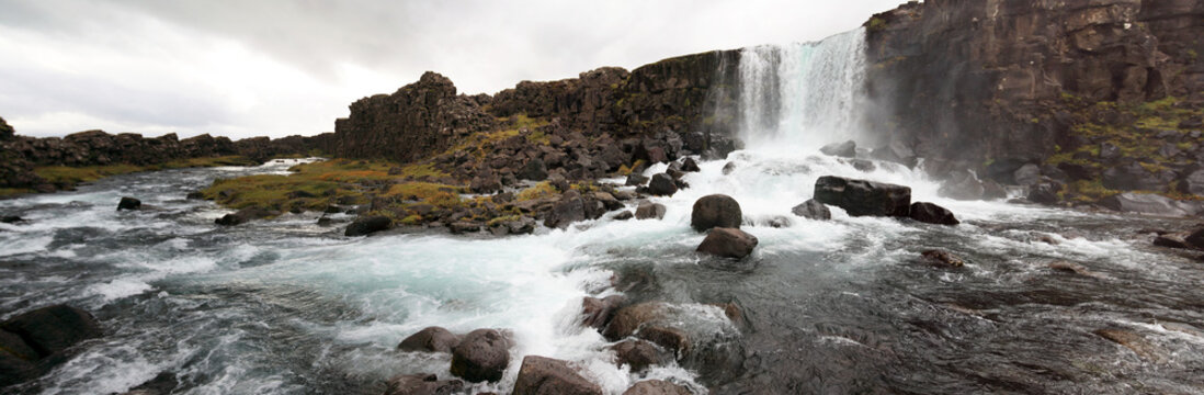 Oxar&aacute;rfoss - the waterfall in Thingvellir national park, Iceland