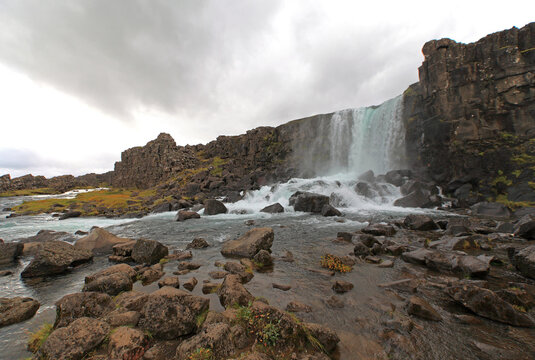 Oxar&aacute;rfoss - the waterfall in Thingvellir national park, Iceland