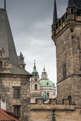 Fototapeta na wymiar Prague towers composition