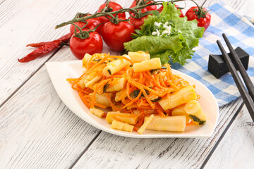 Korean food - pickled bamboo stalks