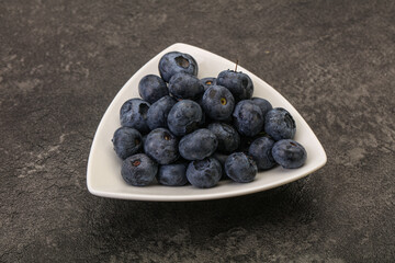 Ripe sweet tasty blueberries heap