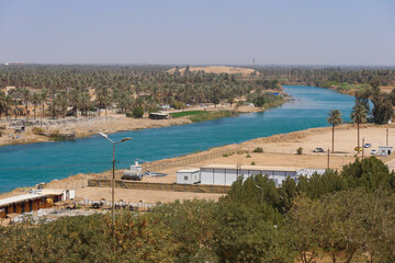 Euphrates River in Babylon Iraq Hillah 