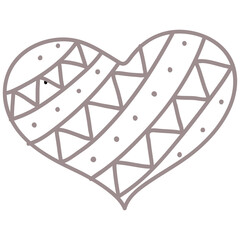 Hand drawn heart icon. Decorative valentine doodle elements. Doodle heart vector illustration.