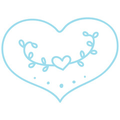 Hand drawn heart icon. Decorative valentine doodle elements. Doodle heart vector illustration.