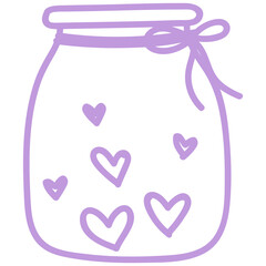 Hand drawn heart icon. Decorative valentine doodle elements. Doodle heart vector illustration.