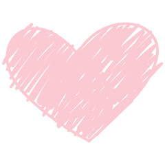 Hand drawn heart icon. Decorative valentine doodle elements. Doodle heart vector illustration.