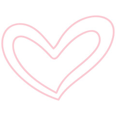 Hand drawn heart icon. Decorative valentine doodle elements. Doodle heart vector illustration.
