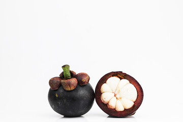 mangosteen isolated. 