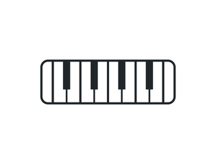 Piano Icon Isolated on White Background. color editable eps 10.