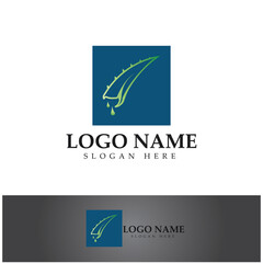 aloe vera logo design icon vector