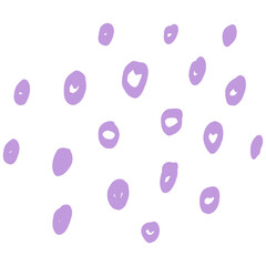 Hand drawn abstract dots pattern. Doodle dotted elements illustration. Scribble dots decorative.