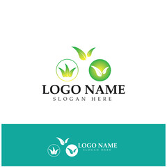 aloe vera logo design icon vector